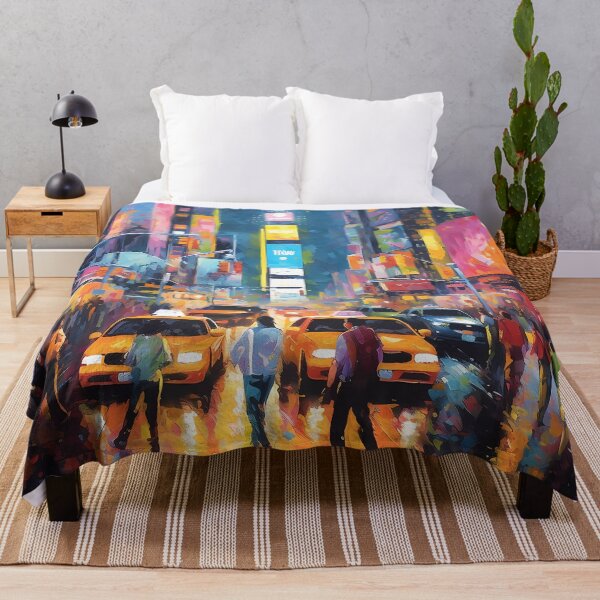 Item preview, Times Square NYC Love - Vibrant abstract city Artwork designed and sold by SweetWhiskers.