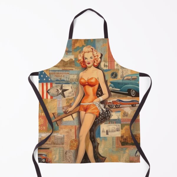 Item preview, America Beauty Retro Vintage Patchwork Collage Pattern of Americana designed and sold by BrandonArtWorld.