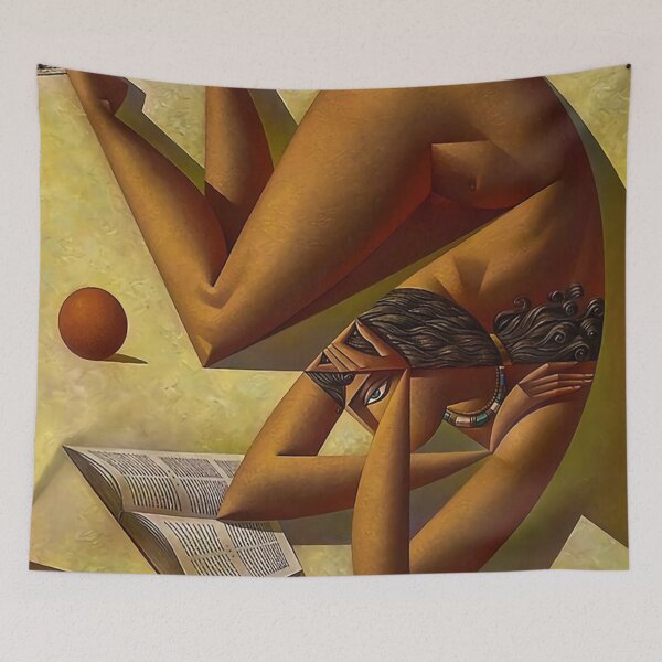 Item preview, Woman Reading Book With Orange Poster designed and sold by pattAndersone.