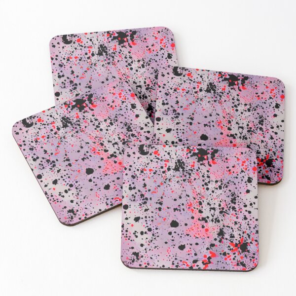 Item preview, Abstract Pink and Black Paint Splatter designed and sold by calibrit.