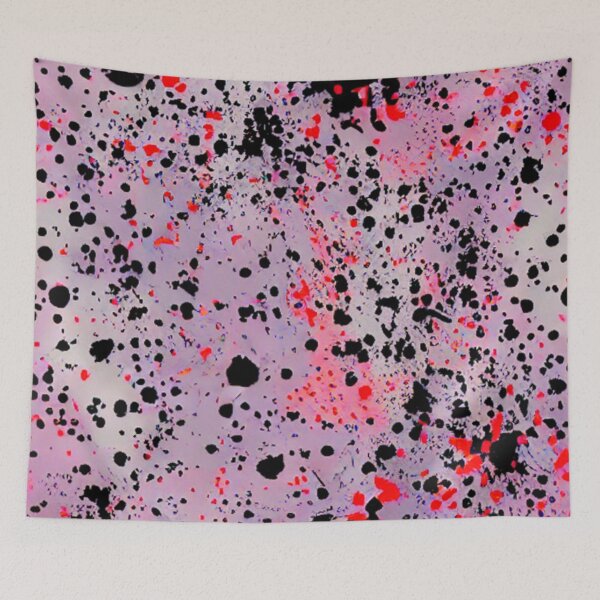 Item preview, Abstract Pink and Black Paint Splatter designed and sold by calibrit.