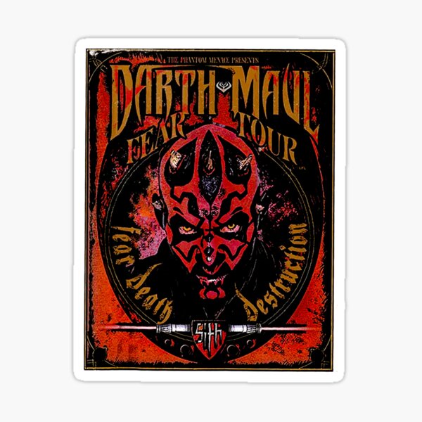 Vista previa del artículo con la obra «Gira del miedo de Darth Maul», diseñado y vendido por ShopHBFF.