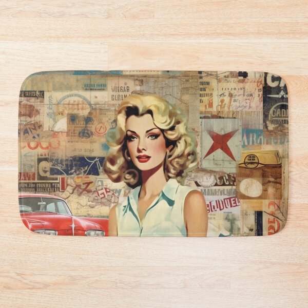 Item preview,  America Beauty Retro Vintage Patchwork Collage Pattern of Americana designed and sold by BrandonArtWorld.