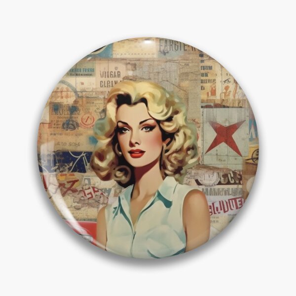 Item preview,  America Beauty Retro Vintage Patchwork Collage Pattern of Americana designed and sold by BrandonArtWorld.