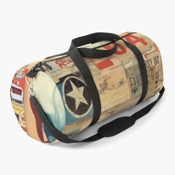 Item preview,  America Beauty Retro Vintage Patchwork Collage Pattern of Americana designed and sold by BrandonArtWorld.