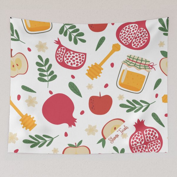 Item preview, Rosh Hashanah Shana Tovah Apple Honey and Pomegranite designed and sold by thekosherhub.