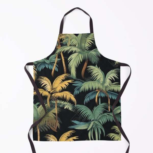 Item preview, Simple palms pattern on black background designed and sold by imagenia.