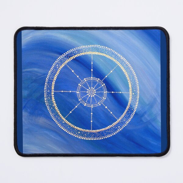 Item preview, Blue Wheel Mandala designed and sold by danitacreate.