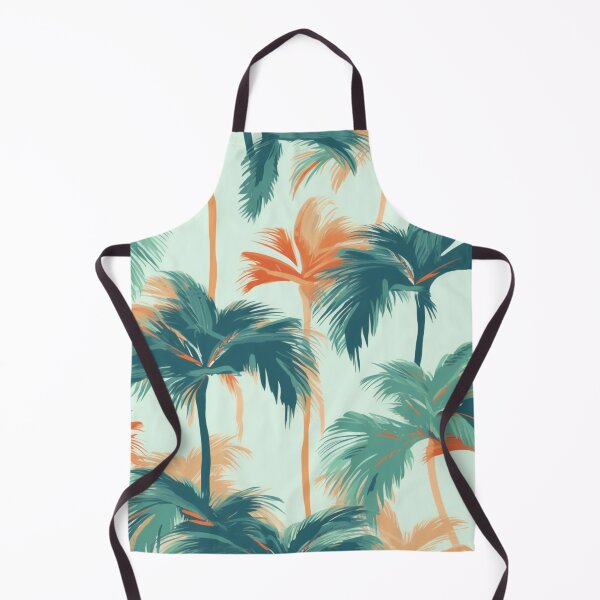 Item preview, Simple tropical palm trees pattern on a clear blue background designed and sold by imagenia.