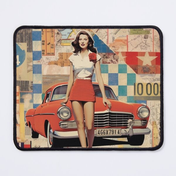 Item preview,   America Beauty Retro Vintage Patchwork Collage Pattern of Americana designed and sold by BrandonArtWorld.