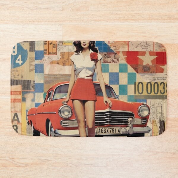 Item preview,   America Beauty Retro Vintage Patchwork Collage Pattern of Americana designed and sold by BrandonArtWorld.