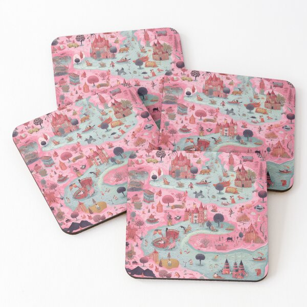 Item preview, Pink Adventure Map designed and sold by ChaosBuffet.