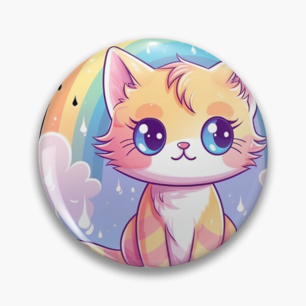 Item preview, rainbow multicolored kitten designed and sold by DigitalPixelize.