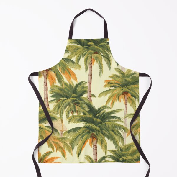 Item preview, Simple green tropical palms pattern on white background designed and sold by imagenia.