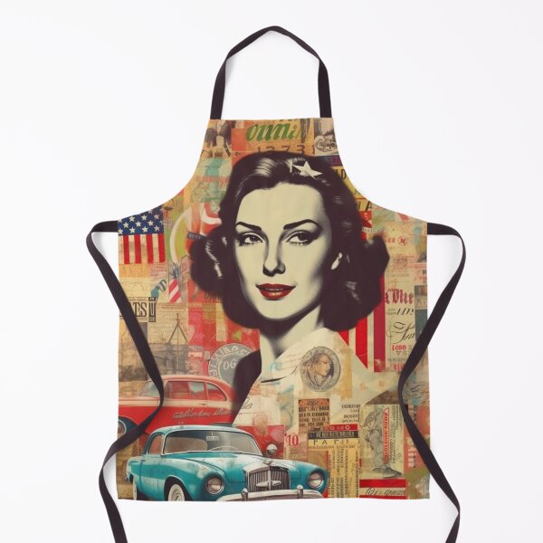 Item preview, America Beauty Retro Vintage Patchwork Collage Pattern of Americana designed and sold by BrandonArtWorld.