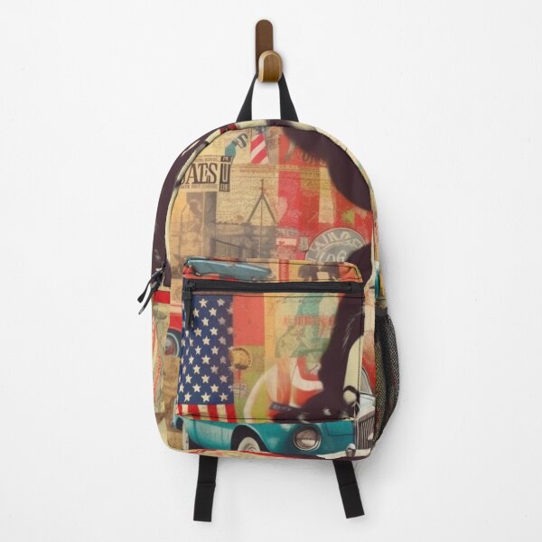 Item preview,  America Beauty Retro Vintage Patchwork Collage Pattern of Americana designed and sold by BrandonArtWorld.
