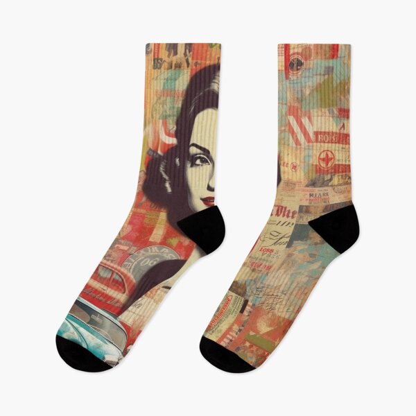 Item preview,  America Beauty Retro Vintage Patchwork Collage Pattern of Americana designed and sold by BrandonArtWorld.
