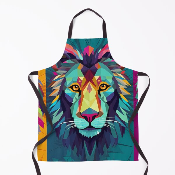 Item preview, Pop Art Prowess: Vibrant Triptych of Geometric Lions designed and sold by SweetWhiskers.