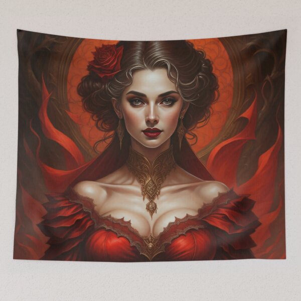 Item preview, Red  Flame Vampiress by Perceptual Paradox Creations designed and sold by hobbit73.