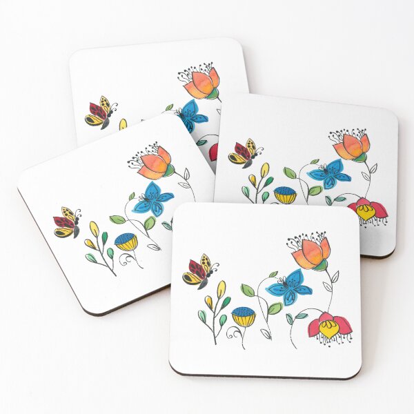 Item preview, Butterfly on flowers designed and sold by PritiRawtoo.