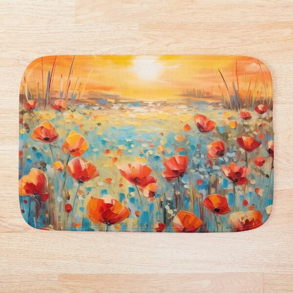 Item preview, Radiant Poppies: Semi-Abstract Field in Vivid Colors designed and sold by SweetWhiskers.