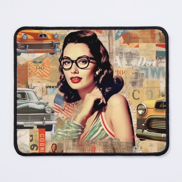 Item preview, America Beauty Retro Vintage Patchwork Collage Pattern of Americana designed and sold by BrandonArtWorld.