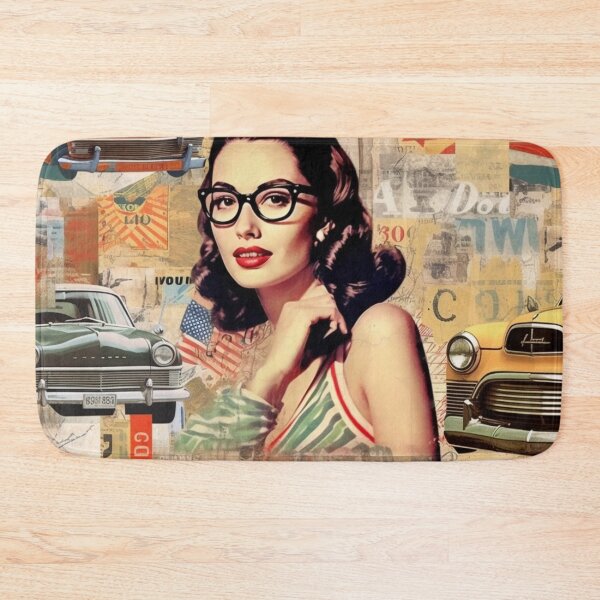 Item preview,  America Beauty Retro Vintage Patchwork Collage Pattern of Americana designed and sold by BrandonArtWorld.