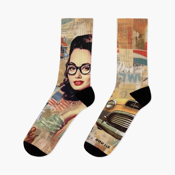 Item preview,  America Beauty Retro Vintage Patchwork Collage Pattern of Americana designed and sold by BrandonArtWorld.