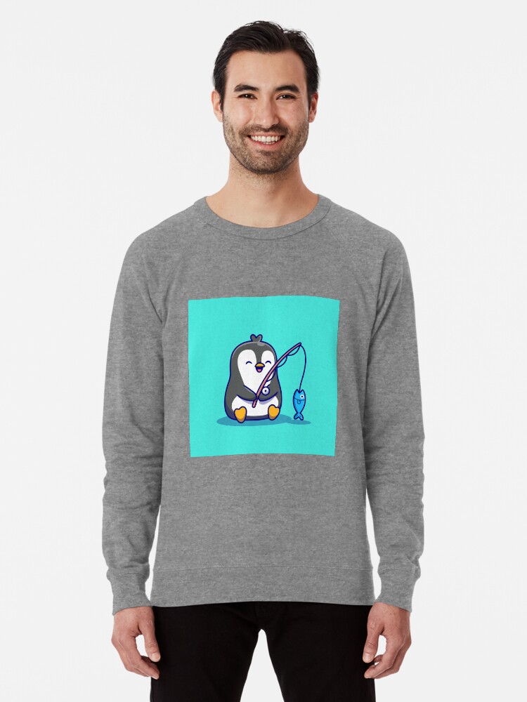 Illustration Cartoon Pullover Blau Fröhlicher Junge Cartoon Tragen