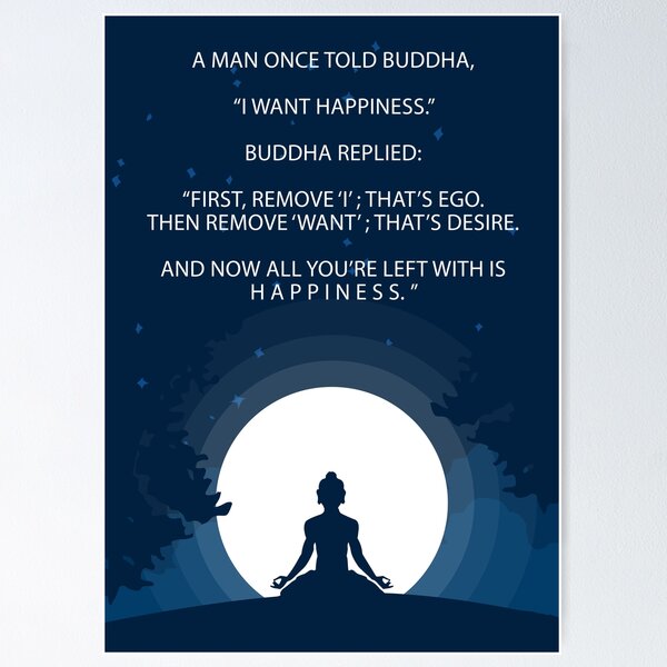 Item preview, Poster on buddhism, buddha poster, buddha wall poster, buddha poster with quotes designed and sold by subarashii11.