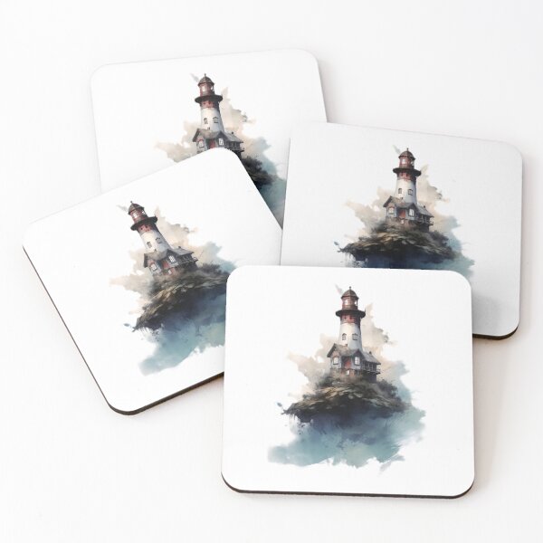 Item preview, colorful fantasy lighthouse on rock 0002 designed and sold by Picture-Art.