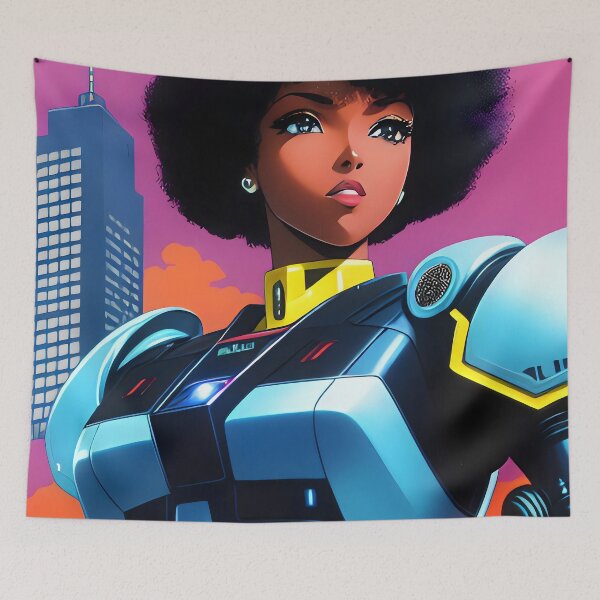 Item preview, Forget Me Nots | Black Anime Girl designed and sold by blackanimemecca.