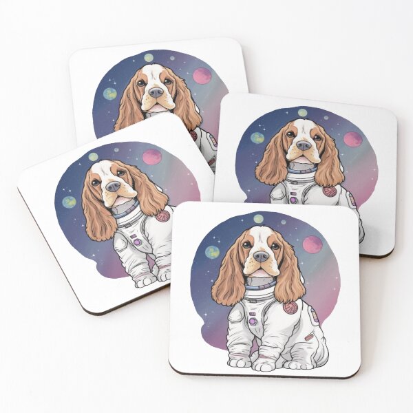 Item preview, space dog designed and sold by LandonsLabels.