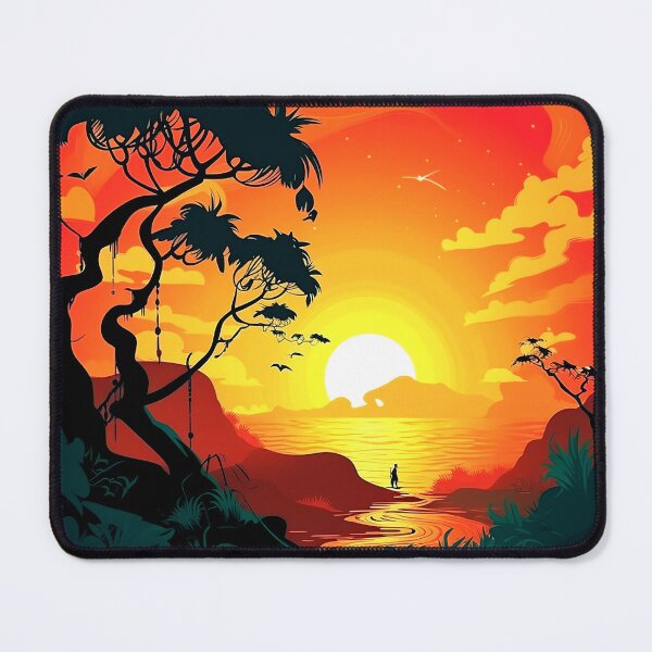 Item preview, Hawaiian scene with dr seuess style trees designed and sold by PrintPhrases.