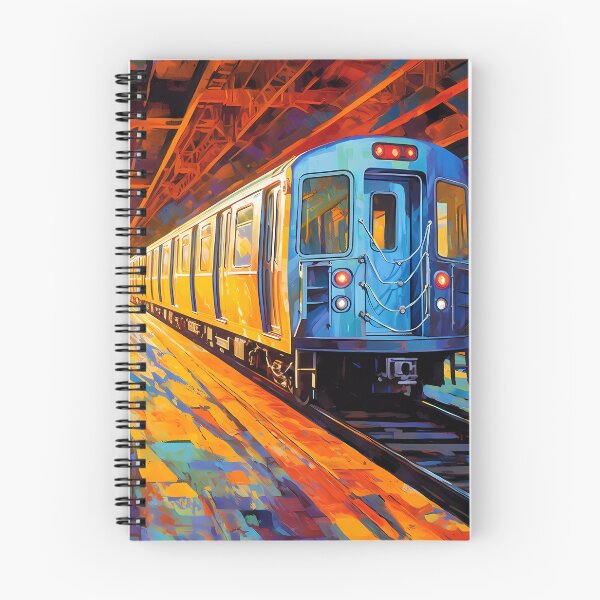 Item preview, Van Gogh Inspired Vibrant New York Train Scene designed and sold by SweetWhiskers.