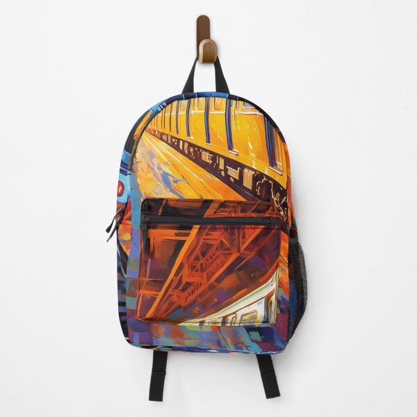 Item preview, Van Gogh Inspired Vibrant New York Train Scene designed and sold by SweetWhiskers.