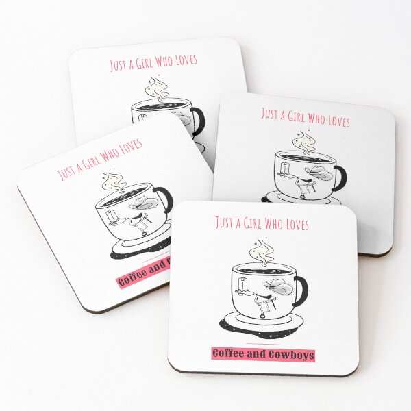 Item preview, Just A Girl Who Loves Coffee and Cowboys designed and sold by HHeartsDesigns.