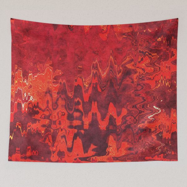 Item preview, Vermilion Treasure - Contemporary Abstract - Abstract Expressionist painting - Red, Crimson, Scarlet designed and sold by Studio Grafiikka.