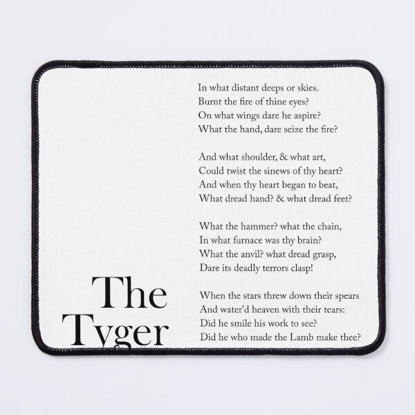Item preview, The Tyger - William Blake Poem - Literature - Typography Print 1 designed and sold by Studio Grafiikka.