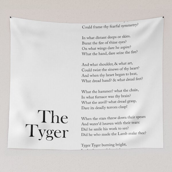 Item preview, The Tyger - William Blake Poem - Literature - Typography Print 1 designed and sold by Studio Grafiikka.