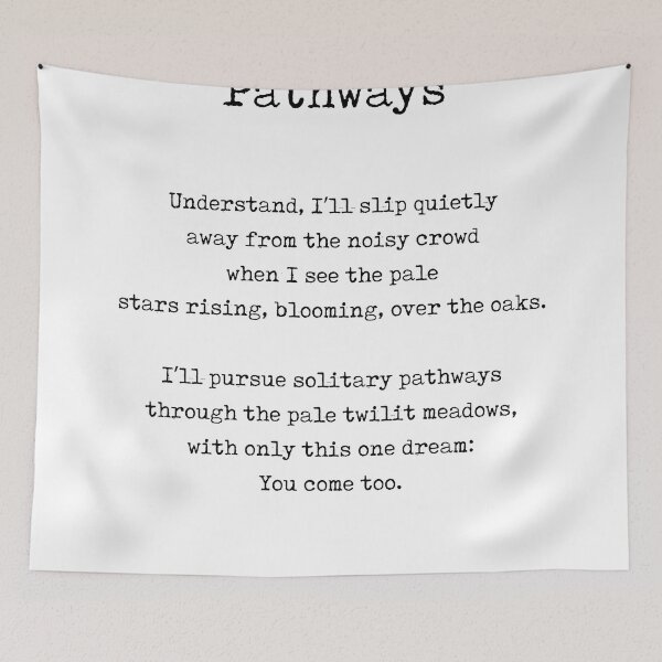 Item preview, Pathways - Rainer Maria Rilke Poem - Literature - Typewriter Print 1 designed and sold by Studio Grafiikka.