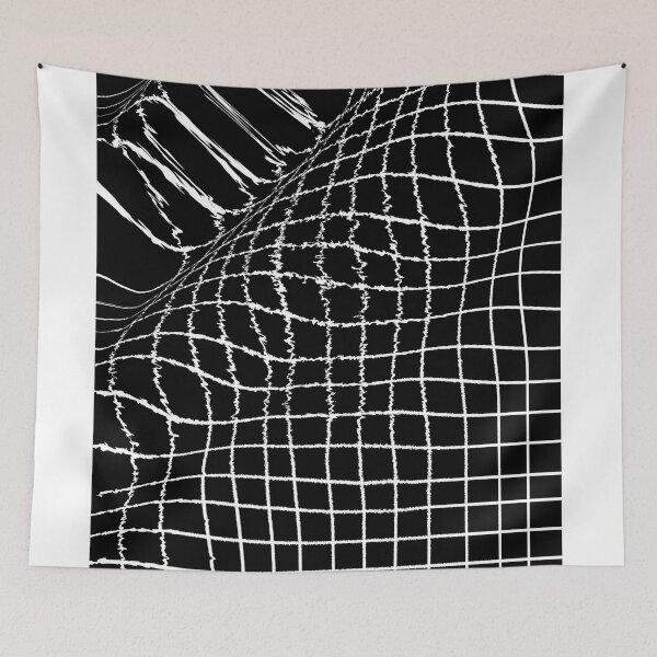 Item preview, Transience 01 - Contemporary Abstract Expressionism - Black and White - Distorted Grid designed and sold by Studio Grafiikka.