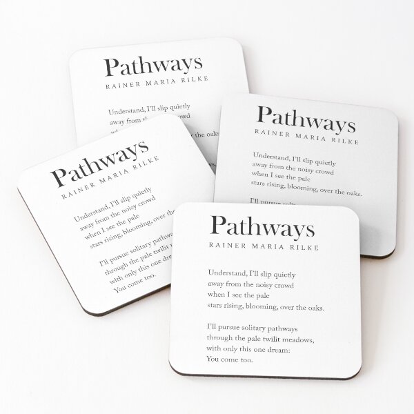Item preview, Pathways - Rainer Maria Rilke Poem - Literature - Typography Print 1 designed and sold by Studio Grafiikka.