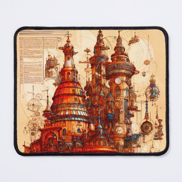 Item preview, Steampunk Victorian Fantasy Art Nouveau Architecture designed and sold by entwithanaxe.