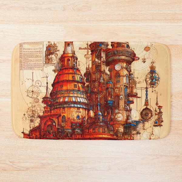 Item preview, Steampunk Victorian Fantasy Art Nouveau Architecture designed and sold by entwithanaxe.
