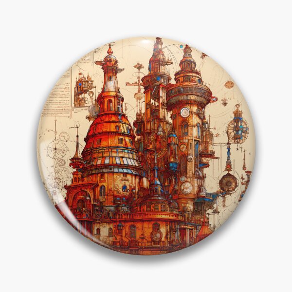 Item preview, Steampunk Victorian Fantasy Art Nouveau Architecture designed and sold by entwithanaxe.