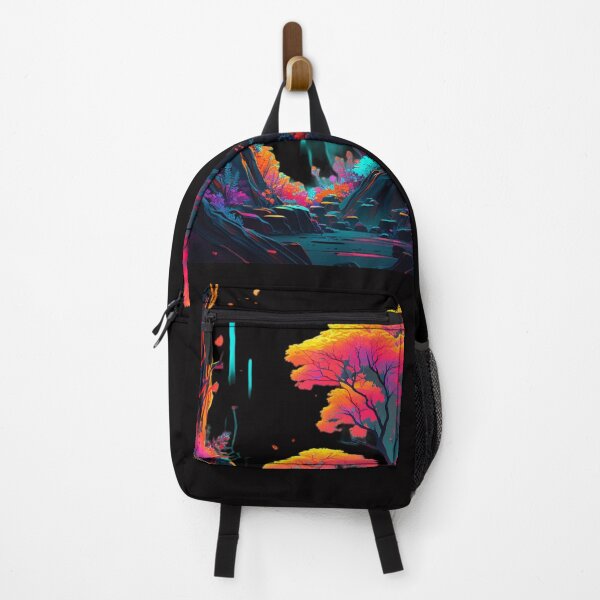 Item preview, Neon-infused design of a surreal, glowing forest designed and sold by iDezine GD.