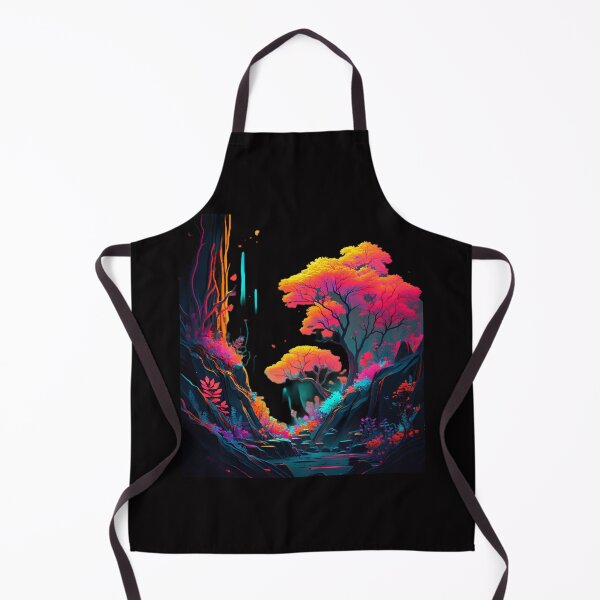 Item preview, Neon-infused design of a surreal, glowing forest designed and sold by iDezine GD.