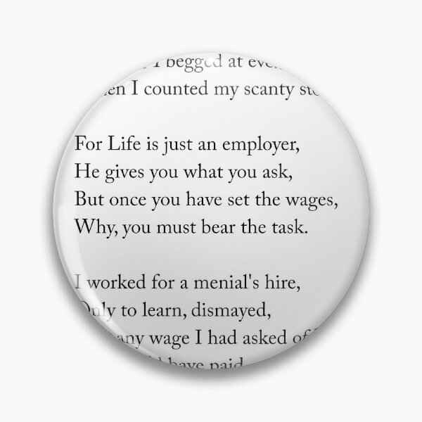 Item preview, I bargained with life for a penny - Jessie Belle Rittenhouse Poem - Literature - Typography Print 1 designed and sold by Studio Grafiikka.