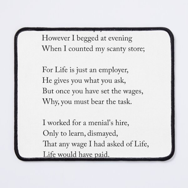 Item preview, I bargained with life for a penny - Jessie Belle Rittenhouse Poem - Literature - Typography Print 1 designed and sold by Studio Grafiikka.